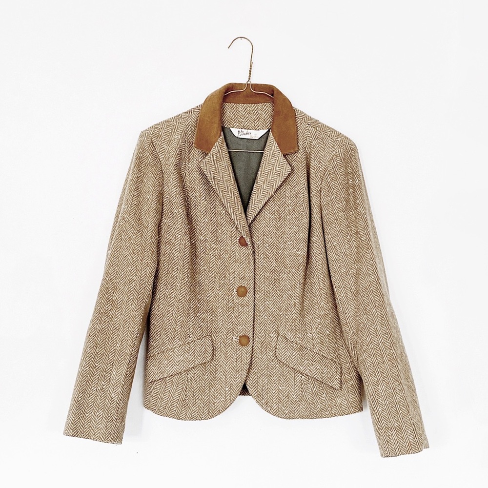 1940s-50s Vintage Tweed Wool Riding Jacket Excellent … - Gem